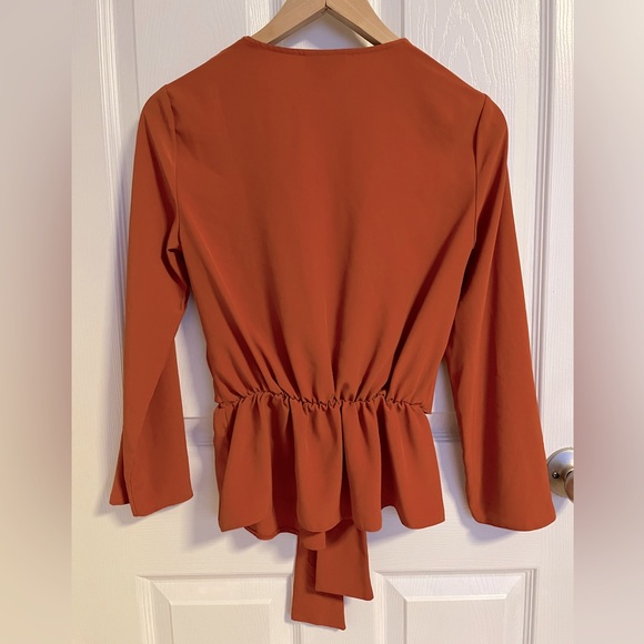 Topshop Tie-Front Blouse - Picture 4 of 4